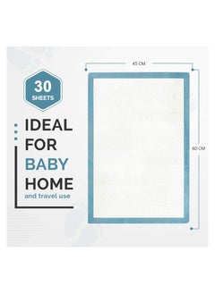 Cherry Medical Supply 30 Pieces Packed in 1 Pouches Cherry Medical Supply 60 cm x 45 cm Disposable Changing Mats for Baby Soft Ultra Absorbent Waterproof Diaper Changing Mat Liners Baby Changing Mat Cover Bed Pads  - Image 2