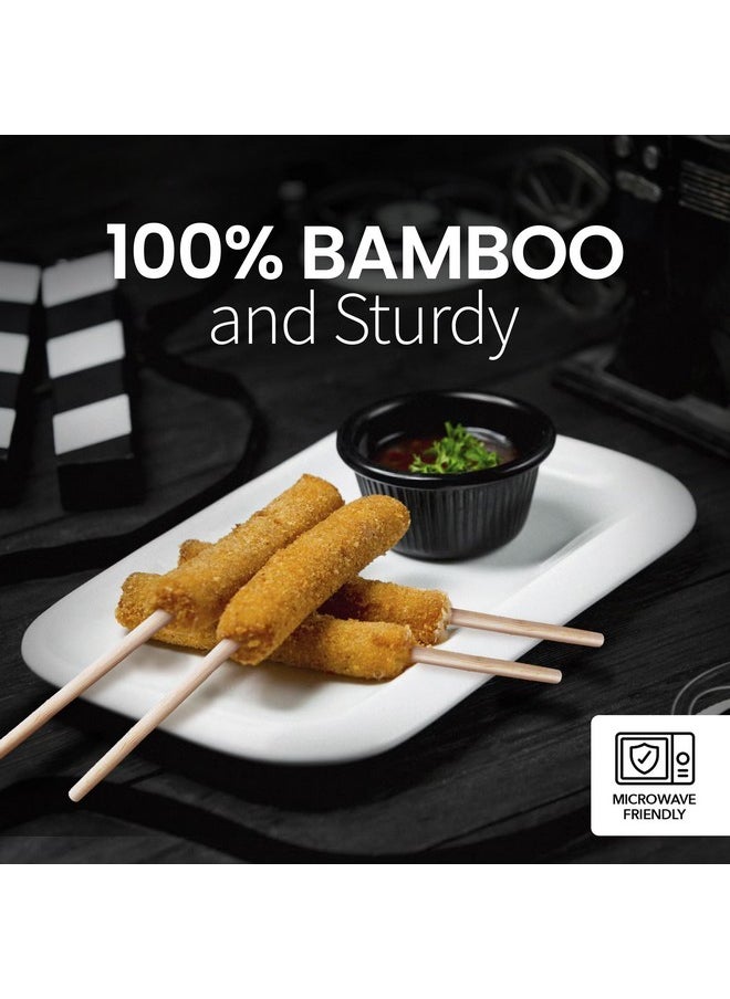 Alpine Cuisine Alpine Cuisine Bamboo Corn Skewers 6-Inch (50 Count) - BBQ Wooden Shish Kabob Skewers for Grilling - Kebab Skewers for Appetizers, Smore Bamboo Sticks, BBQ Wood Sticks, Smores Sticks  - Image 3