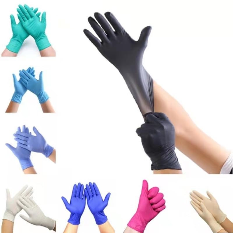 Cleaning Hand Gloves Food Grade, Non Tearable (Box Of 50 Made In Malaysia (Medium) Multicolor, 50 Pieces) 