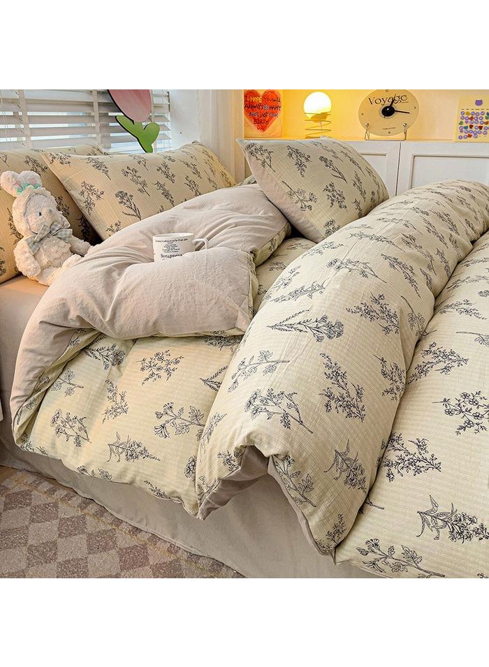 Bluejw Pure Cotton Washable Bed Sheet And Duvet Cover Bed Linen Set  - Image 1