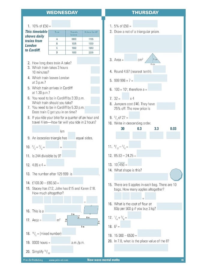 New Wave Mental Maths Year 6/Primary 7 - pzsku/ZA8279D8DE779E62AFE12Z/45/_/1737572256/39eb8c06-6577-4303-b1ad-d2af7eb34fc2