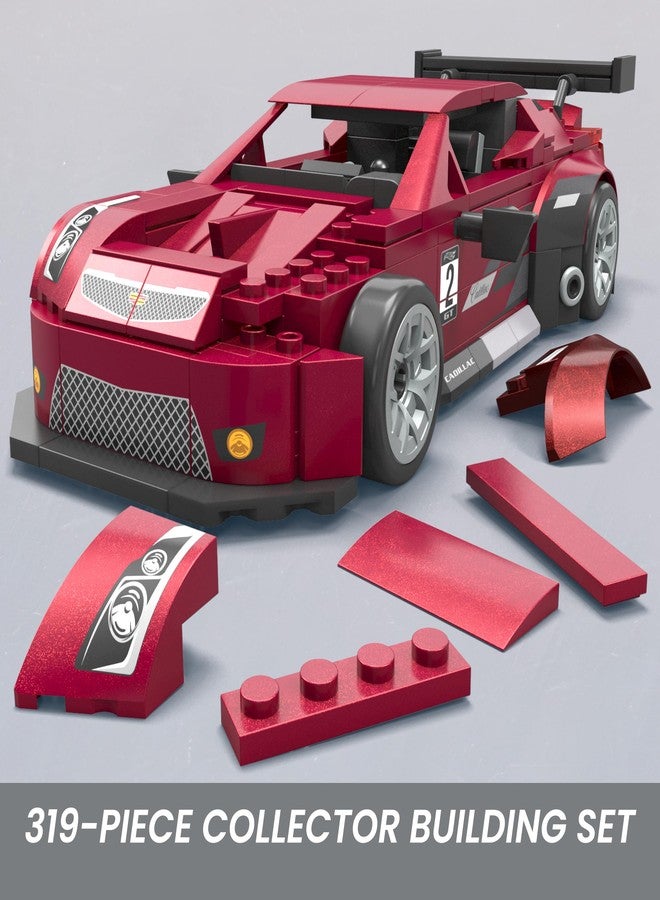 Mega Brands MEGA Hot Wheels Collectible Car Building Toy, Cadillac ATS-V R with 319 Pieces and Die-Cast Model, Build & Display Set for Collectors, Red - Image 3