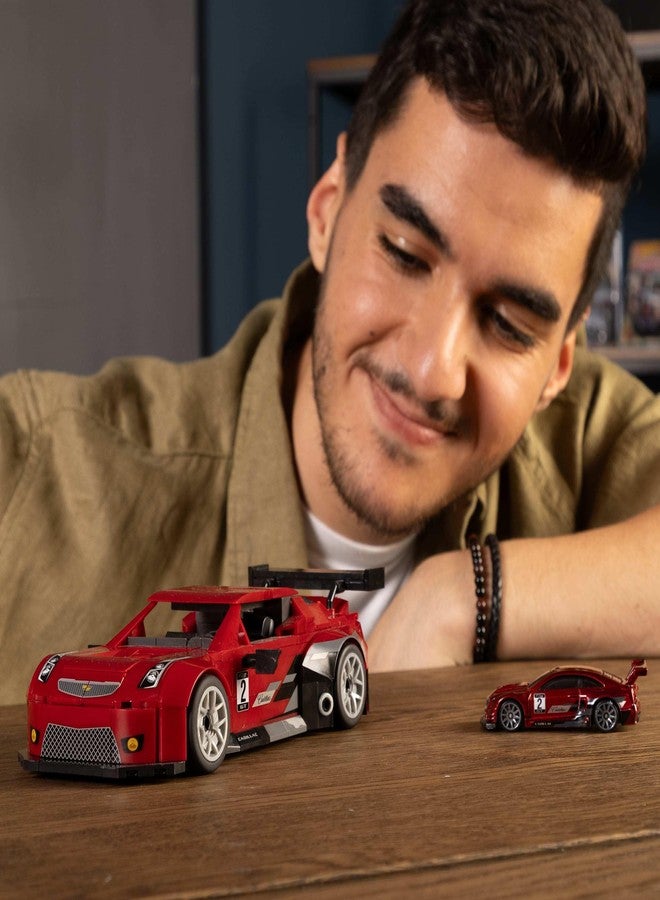 Mega Brands MEGA Hot Wheels Collectible Car Building Toy, Cadillac ATS-V R with 319 Pieces and Die-Cast Model, Build & Display Set for Collectors, Red - Image 2