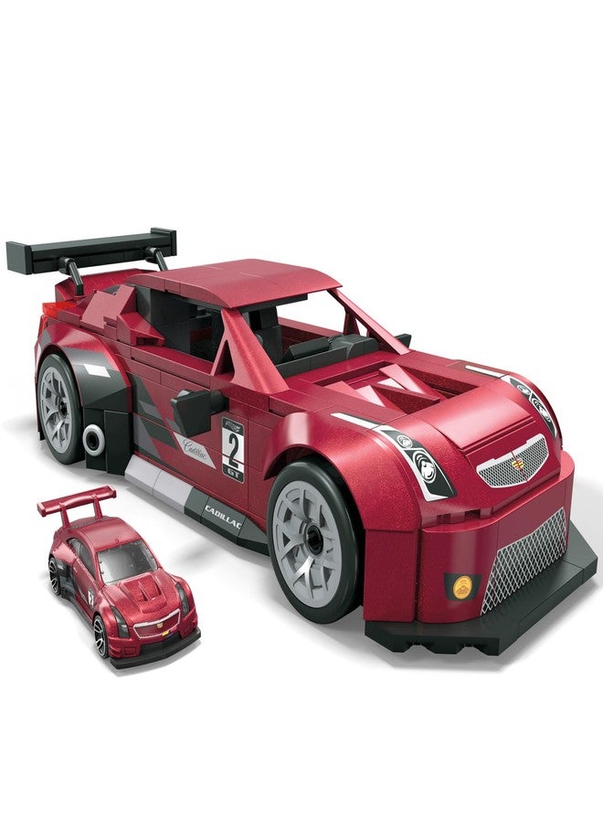 Mega Brands MEGA Hot Wheels Collectible Car Building Toy, Cadillac ATS-V R with 319 Pieces and Die-Cast Model, Build & Display Set for Collectors, Red - Image 4