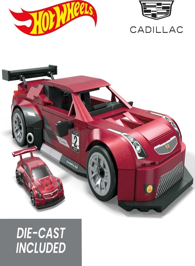 Mega Brands MEGA Hot Wheels Collectible Car Building Toy, Cadillac ATS-V R with 319 Pieces and Die-Cast Model, Build & Display Set for Collectors, Red - Image 5