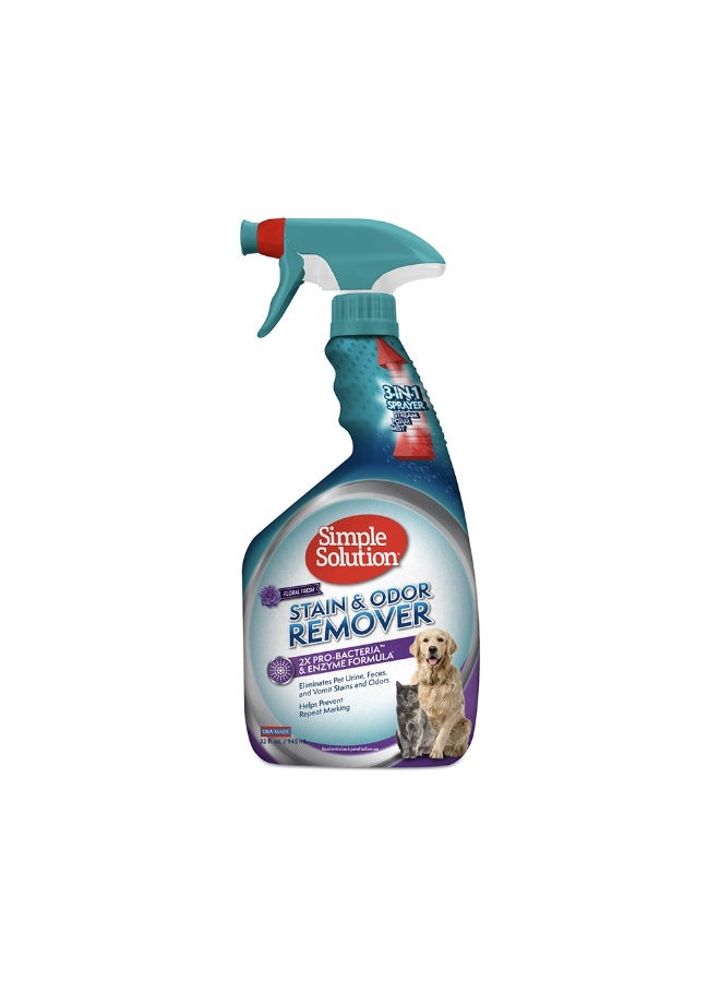 Simple Solutions Pet Stain and Odor Remover - Floral Fresh Scent - 32 oz