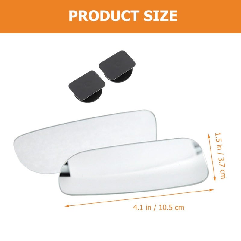 Pair Of Frameless Blind Spot Mirrors For Car 360 Degree Wide Angle Convex Rearview Automotive Mirror Suitable For SUVs And Trucks Black - Image 3