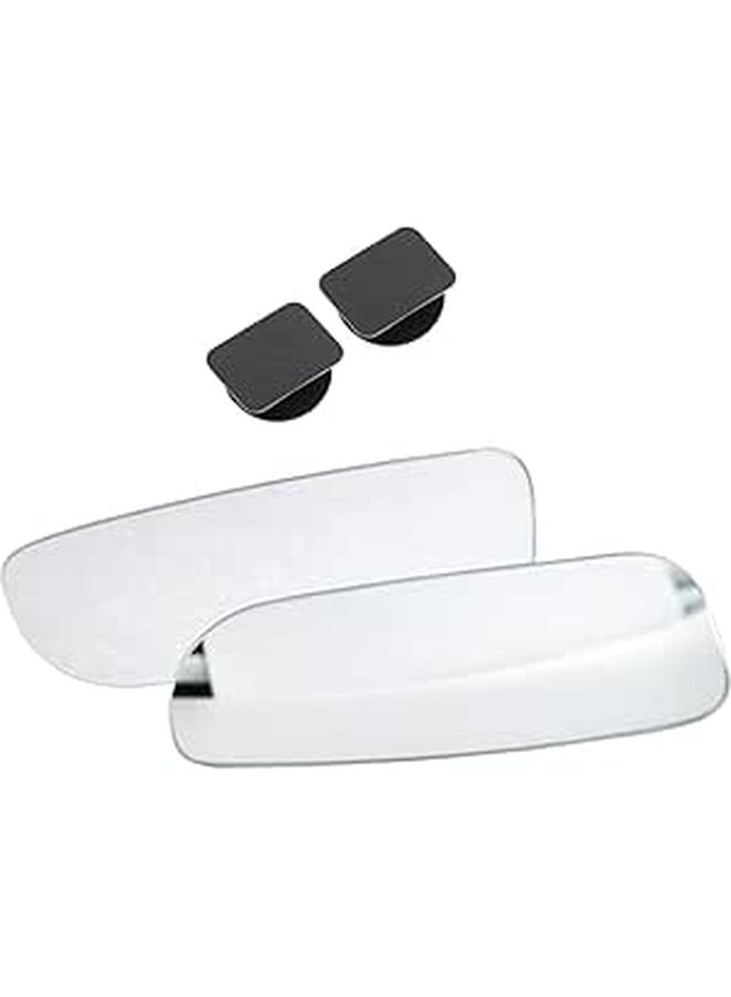Pair Of Frameless Blind Spot Mirrors For Car 360 Degree Wide Angle Convex Rearview Automotive Mirror Suitable For SUVs And Trucks Black - Image 1