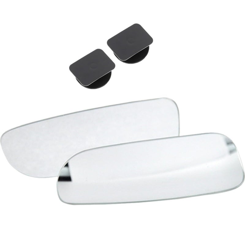 Pair Of Frameless Blind Spot Mirrors For Car 360 Degree Wide Angle Convex Rearview Automotive Mirror Suitable For SUVs And Trucks Black - Image 2
