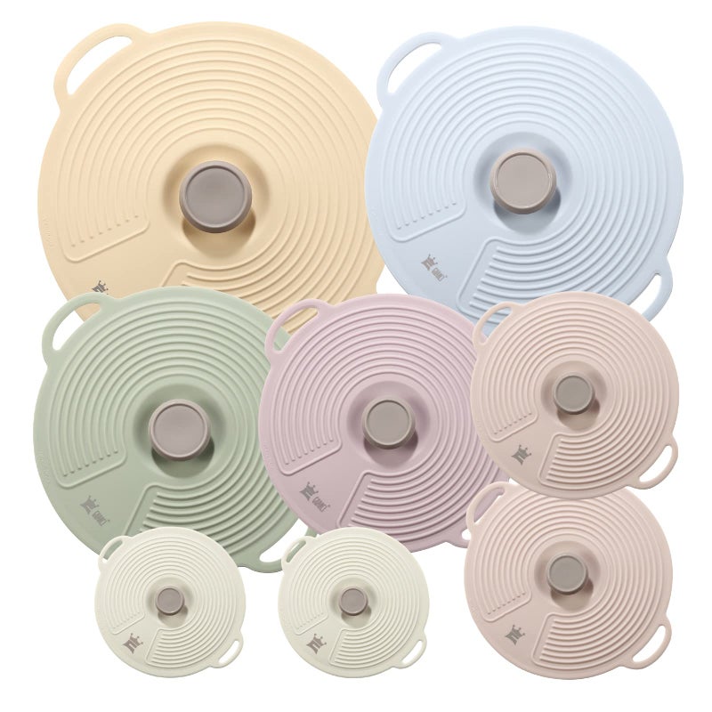 GUANCI 8 Pack Silicone Lids for Bowl Silicone Microwave Cover with 6 Sizes Reusable Heat Resistant Lids Fits Cups, Bowls, Plates, Pots, Pans, Skillets, Stove Top, Oven, Fridge Dishwasher Safe - Image 1