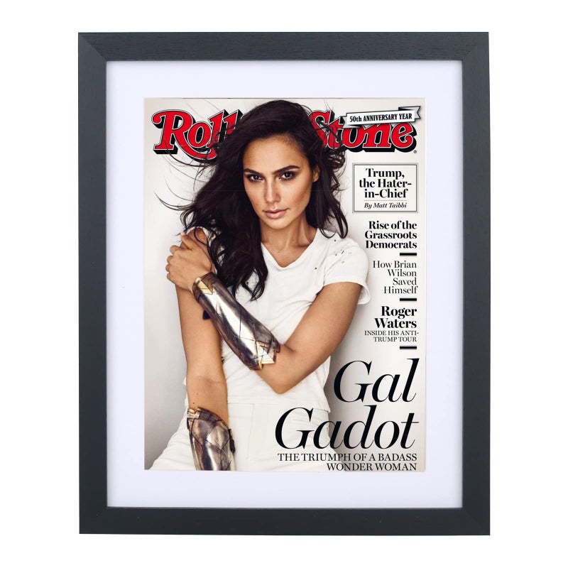 Mxtallup 8x105 Magazine Frame for the WallDisplays Magazines Measuring 8 by 10 12inches with White Mat Measure Your MagazineZ8105W