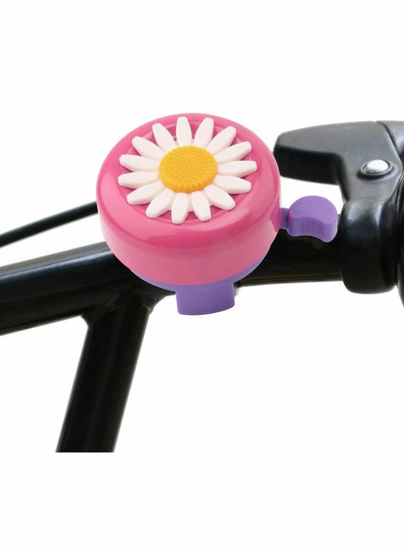 Y&D Child Girls Boys Sunflower Bicycle Bell Bike Scooter Horn Accessories for Kids Pink Purple  - Image 1