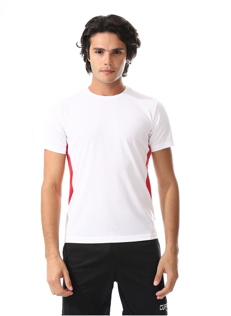 MERCH - Half sleeve T-shirt with striped side - Image 1