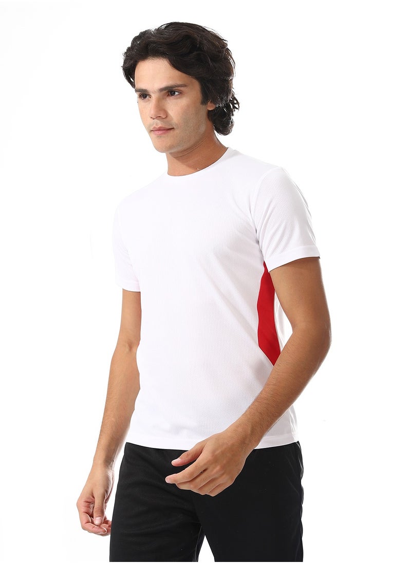 MERCH - Half sleeve T-shirt with striped side - Image 1