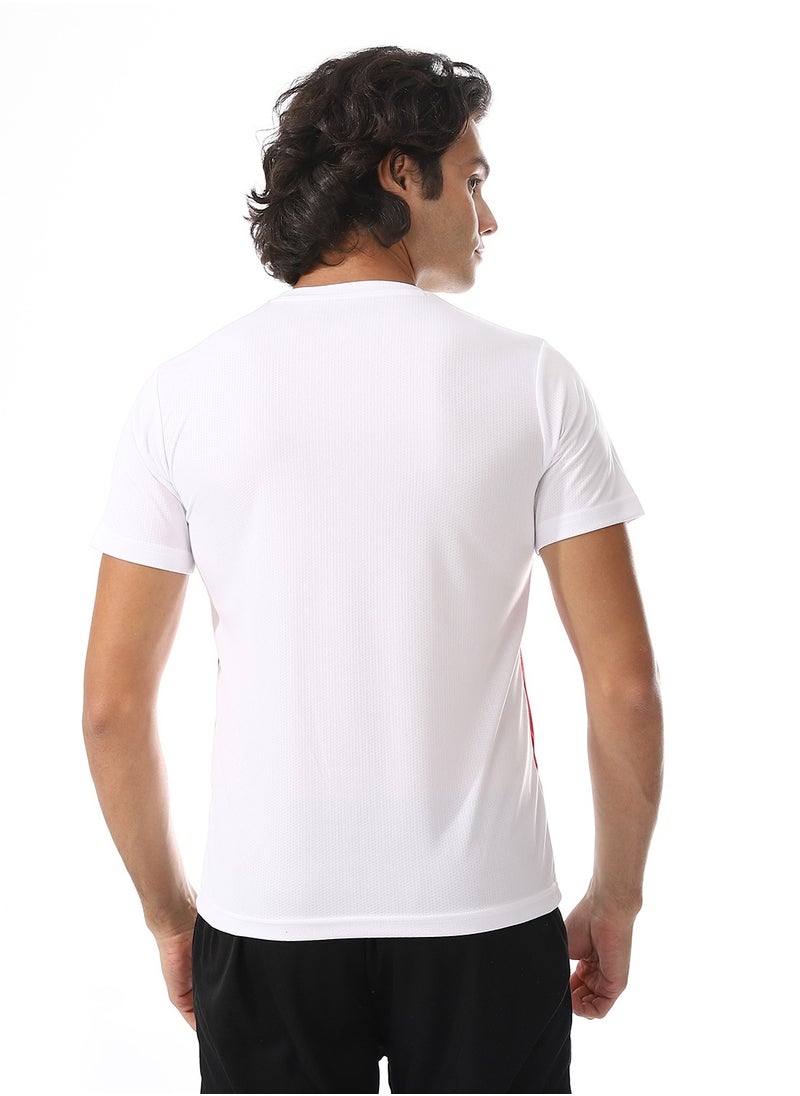 MERCH - Half sleeve T-shirt with striped side - Image 1