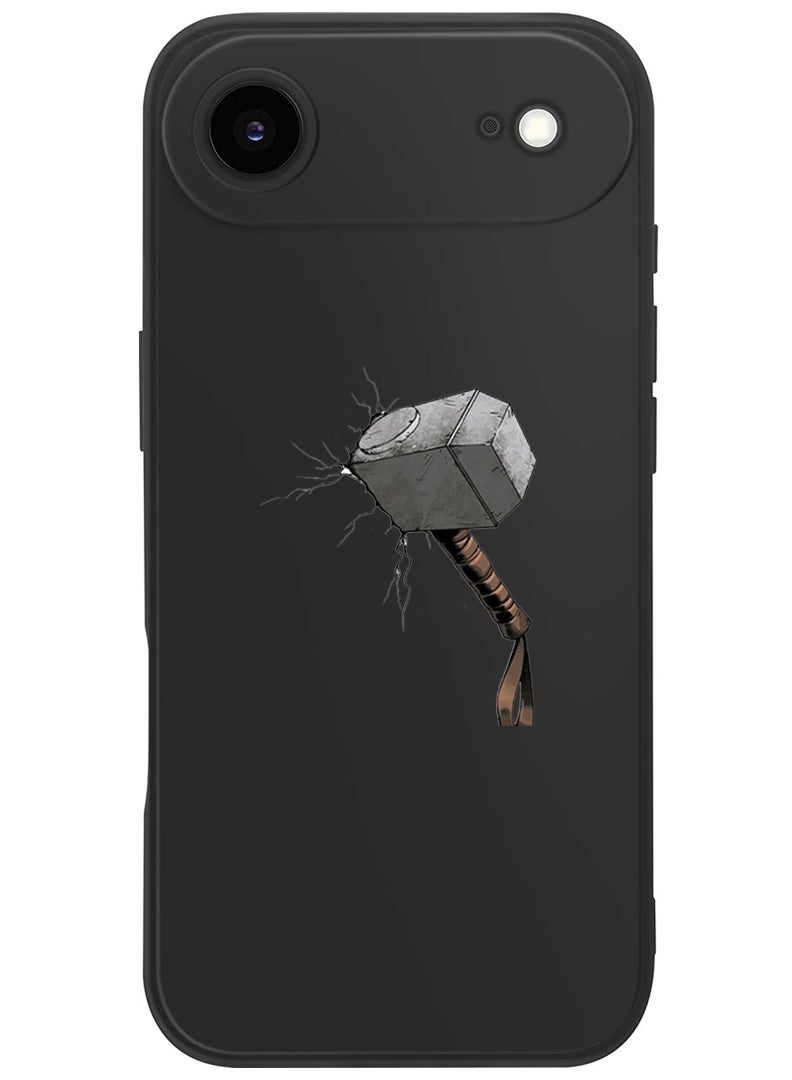 Theodor Protective Slim Fit Case Liquid Silicone Cover with Full Body Protection Anti-Scratch Shockproof Case For Apple iPhone 17 Air (Black) Hammer - Image 1