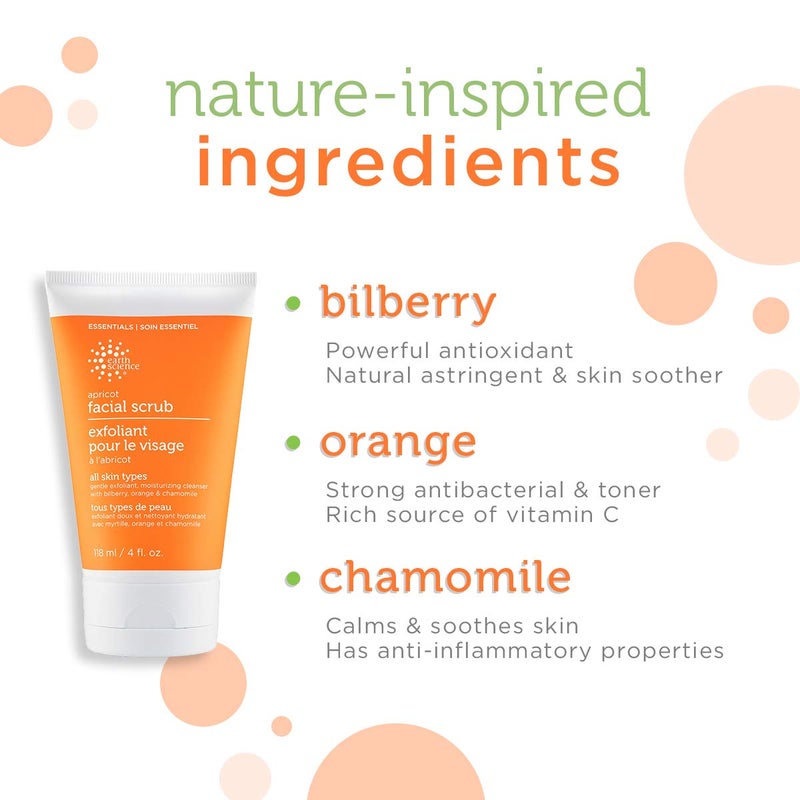 إيرث ساينس مقشر لطيف للوجه بالمشمش، 4 أوقيات (مجموعة من 3 قطع) - Image 3