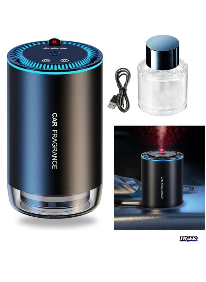 TIGER مرطب هواء للسيارة مع جهاز عرض النجوم – مرطب عطرية بسعة 150 مل مع ضوء LED نجمي، معطر هواء ذكي قابل لإعادة الشحن بسعة 300 مللي أمبير للسيارة، المنزل، المكتب، وغرفة النوم - مدمج، أنيق، ومنقي هواء مهدئ - Image 1