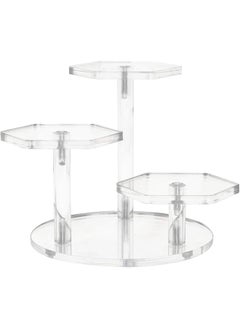 Clear Acrylic 3 Tier Display Stand Acrylic Riser Display Shelf For Action Figures 3 Step Acrylic Wallet Display Organizer Holder