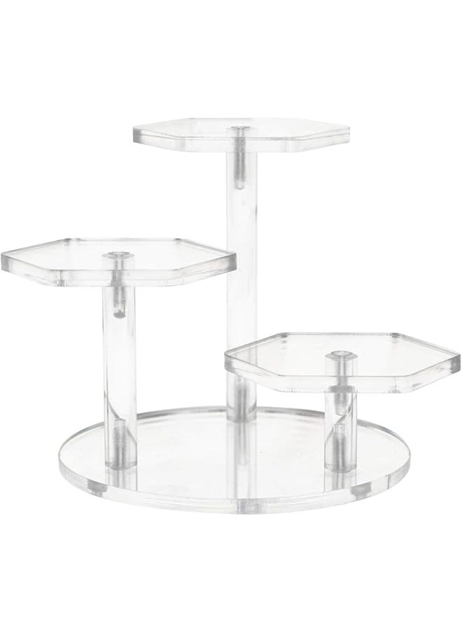 erorex Clear Acrylic 3 Tier Display Stand Acrylic Riser Display Shelf For Action Figures 3 Step Acrylic Wallet Display Organizer Holder  - Image 1