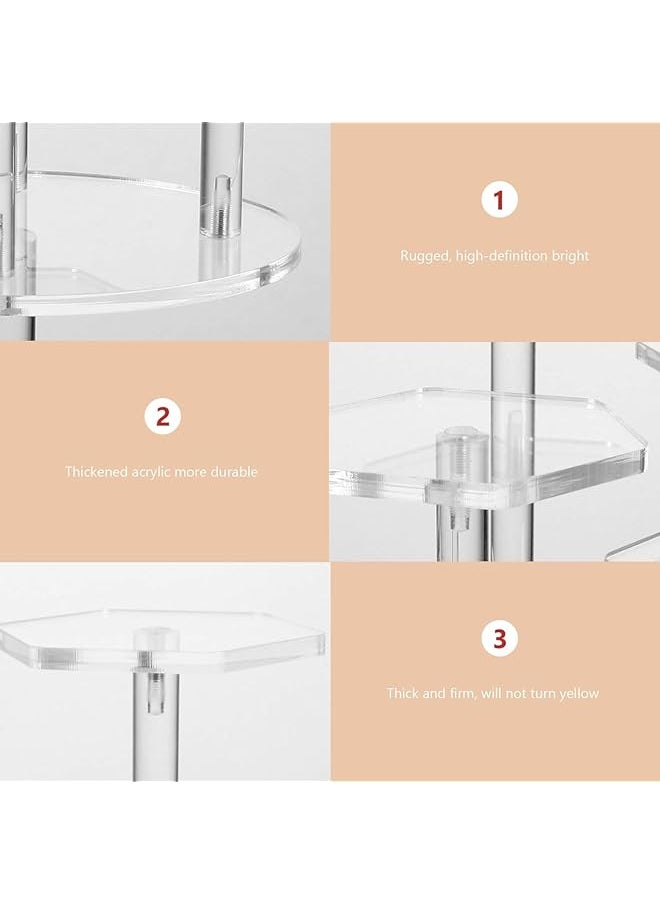 erorex Clear Acrylic 3 Tier Display Stand Acrylic Riser Display Shelf For Action Figures 3 Step Acrylic Wallet Display Organizer Holder  - Image 2