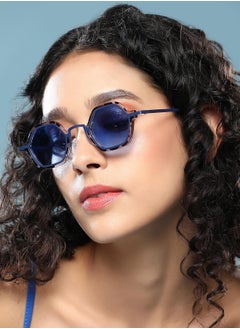 Haute Sauce Polarized Full Rim Hexagonal Sunglasses For Women  - Image 3