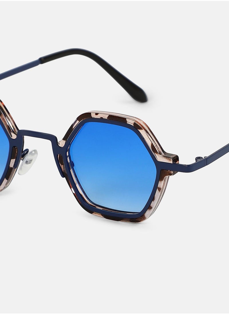 Haute Sauce - Polarized Full Rim Hexagonal Sunglasses For Women - Image 1