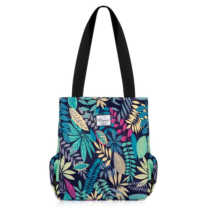 KAMO Floral Tote Bag - Waterproof Lightweight Handbags Travel Shoulder Bag for Hiking Yoga Gym Swimming Travel Beach - Image 1