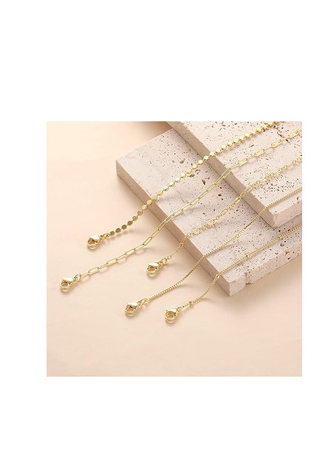 SYOSI Gold Bracelets For Women, Gold Plated Jewelry, Layered Bracelets, Jewelry Stack, Teen Girls' Jewelry, Women's Gold Wristwear, Metal Chain Accessories, Modern And Chic Bracelet Set 5 Pcs - Image 5