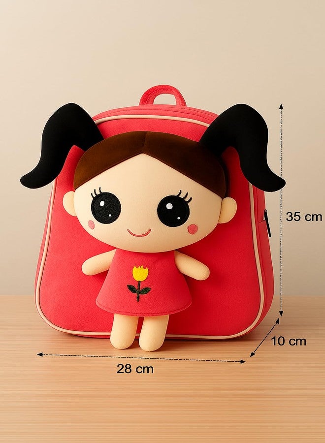 TOY TOTES (SMILES START HERE!) Kids Cute Backpack for Nursery Children Soft Velvet Cartoon Animal Plush Preschool Mini Travel Bags for ideal Baby Girl & Baby Boy & Toddlers - Image 2