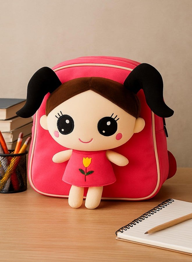 TOY TOTES (SMILES START HERE!) Kids Cute Backpack for Nursery Children Soft Velvet Cartoon Animal Plush Preschool Mini Travel Bags for ideal Baby Girl & Baby Boy & Toddlers - Image 5