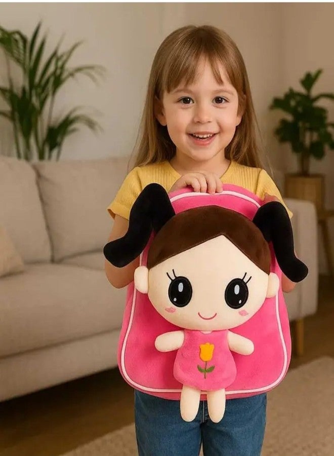 TOY TOTES (SMILES START HERE!) Kids Cute Backpack for Nursery Children Soft Velvet Cartoon Animal Plush Preschool Mini Travel Bags for ideal Baby Girl & Baby Boy & Toddlers - Image 3