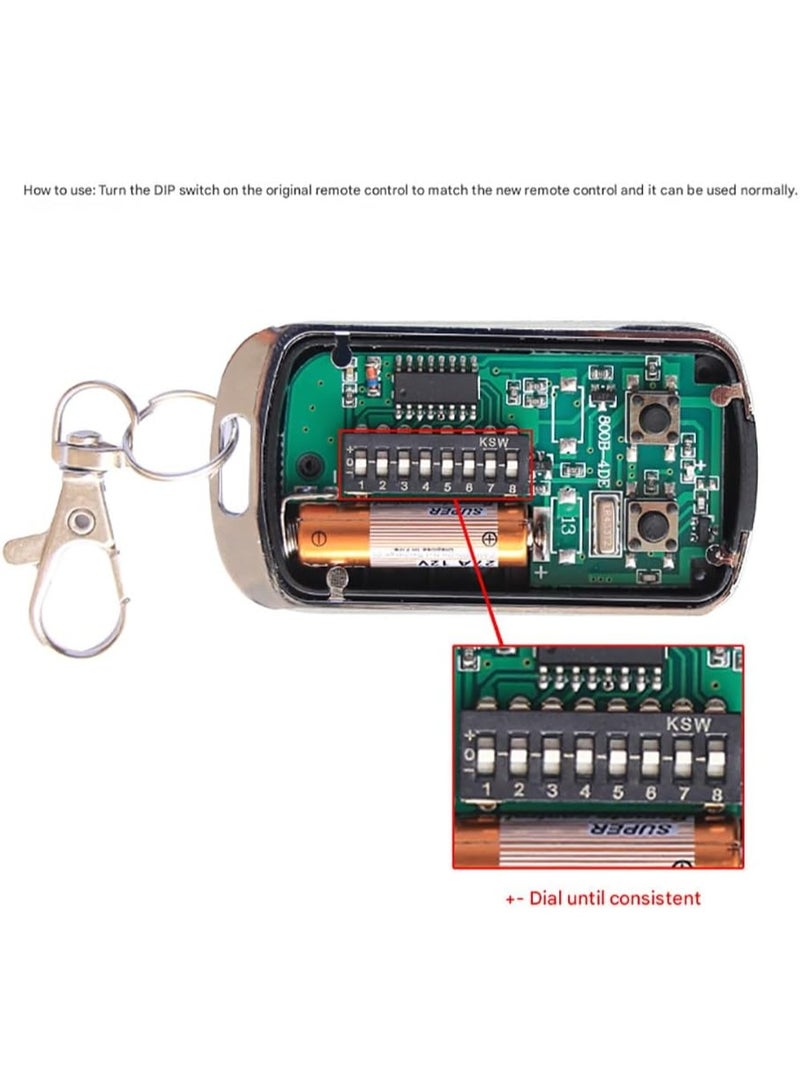 Rubik 433MHz Universal Remote Control with DIP Switch, Copy Garage Door, Parking Barrier Gate & License Plate Systems - Image 2