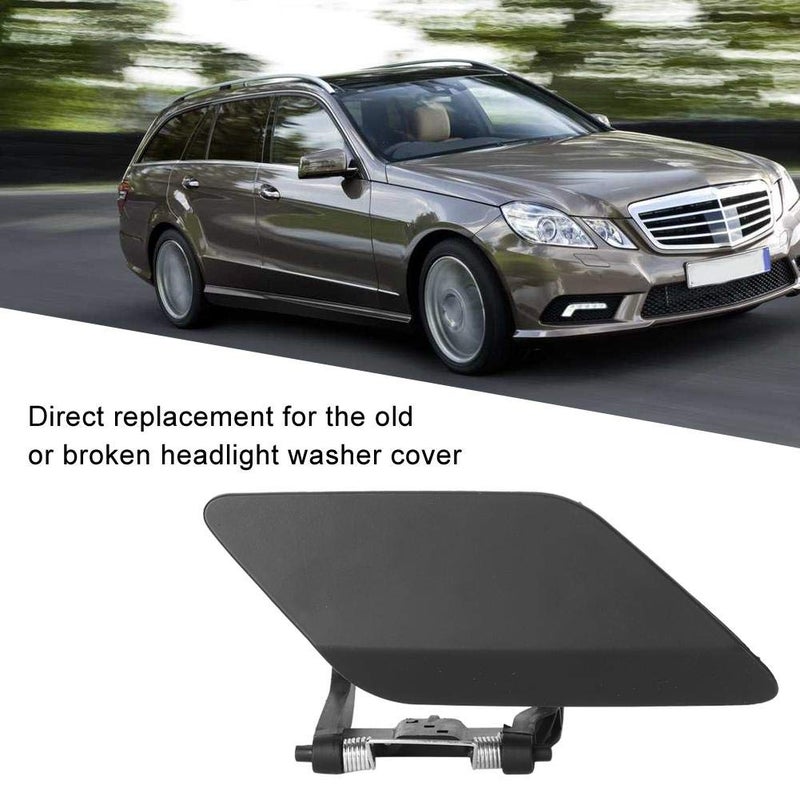 Aramox Headlight Washer Cover, Car Bumper Headlight Washer Nozzle Cover 2128600108 2128600208 Fit for E-Class W212 E200 E260 E250 E300 08-13(Right) - Image 2