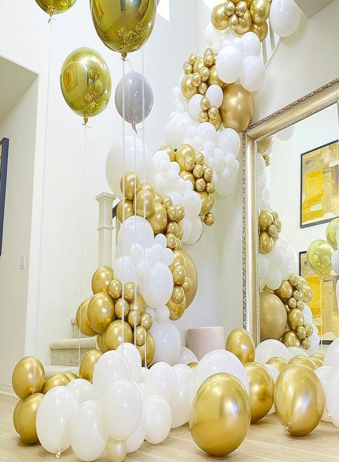 PartyWoo Gold Balloons 152pcs Different Sizes of 18 12 10 5 Inch Gold Balloon Arch Kit Garland for Birthday Wedding Anniversary Baby Shower Graduation Retirement Casino Party Decorations Gold-G101 - Image 5