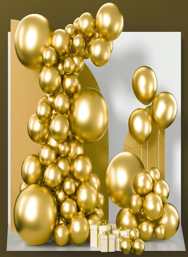 PartyWoo Gold Balloons 152pcs Different Sizes of 18 12 10 5 Inch Gold Balloon Arch Kit Garland for Birthday Wedding Anniversary Baby Shower Graduation Retirement Casino Party Decorations Gold-G101 - Image 1