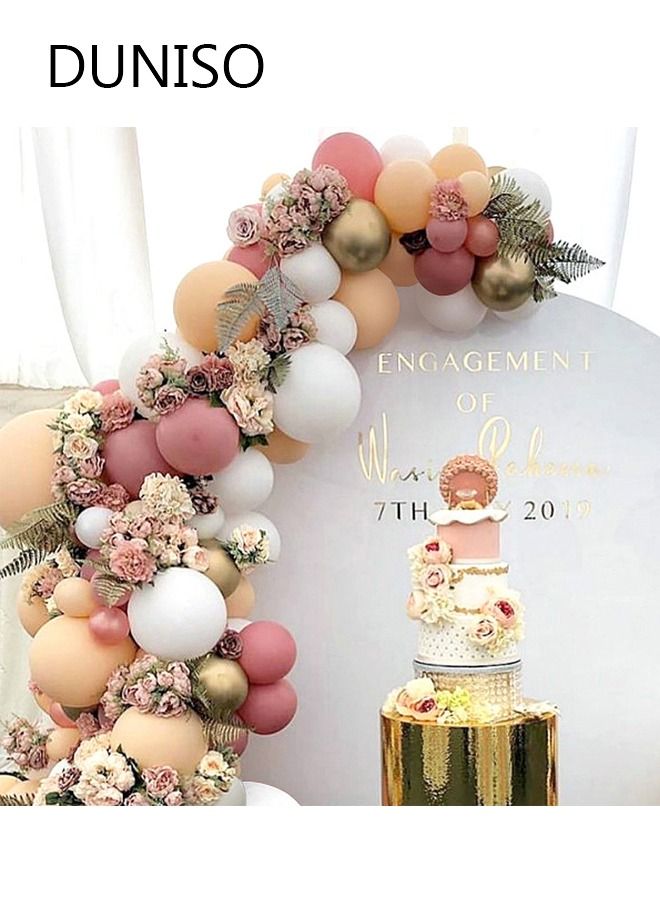 DUNISO 105pcs Vintage Balloon Garland Arch Kit Metallic Pastel Multicolor Latex Balloons Set For Baby Wedding Birthday Party Background Decorations - Image 1