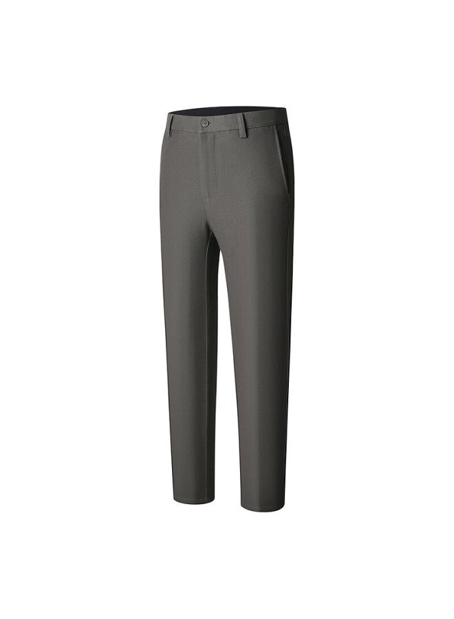 Youngor Men's Autumn Casual Pants Business Straight-leg Wrinkle-resistant Easy-care Cotton Modal Trousers Dark Gray 319926 - Image 4