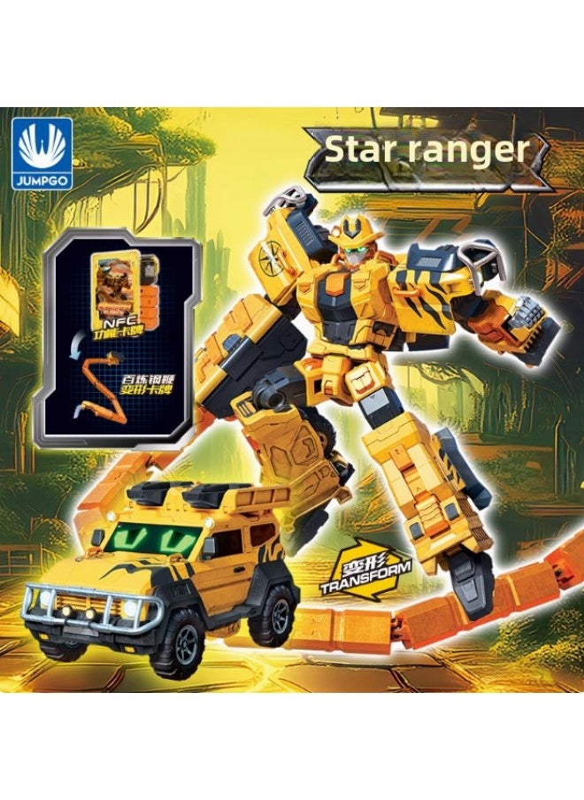 Generic - Dazzle Card Fighter Season 2 Dazzle Blue Lightning S Mecha Thunder King Deformation Robot Summoner Flame Dragon Ares-Color:8157 Dazzling Card 2-deep Sea Overlord - Image 1