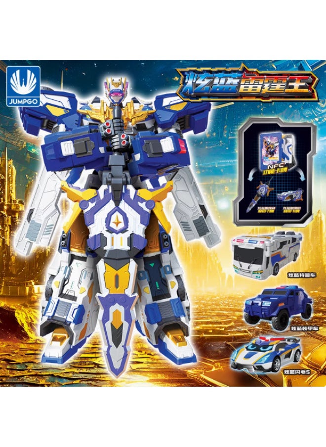 Generic - Dazzle Card Fighter Season 2 Dazzle Blue Lightning S Mecha Thunder King Deformation Robot Summoner Flame Dragon Ares-Color:8157 Dazzling Card 2-deep Sea Overlord - Image 1
