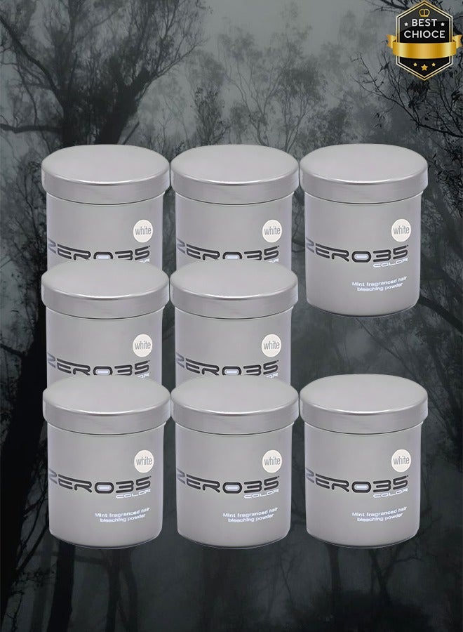 zero35 8 Pieces Mint Fragranced Hair Bleaching Powder White 500ml - Image 1