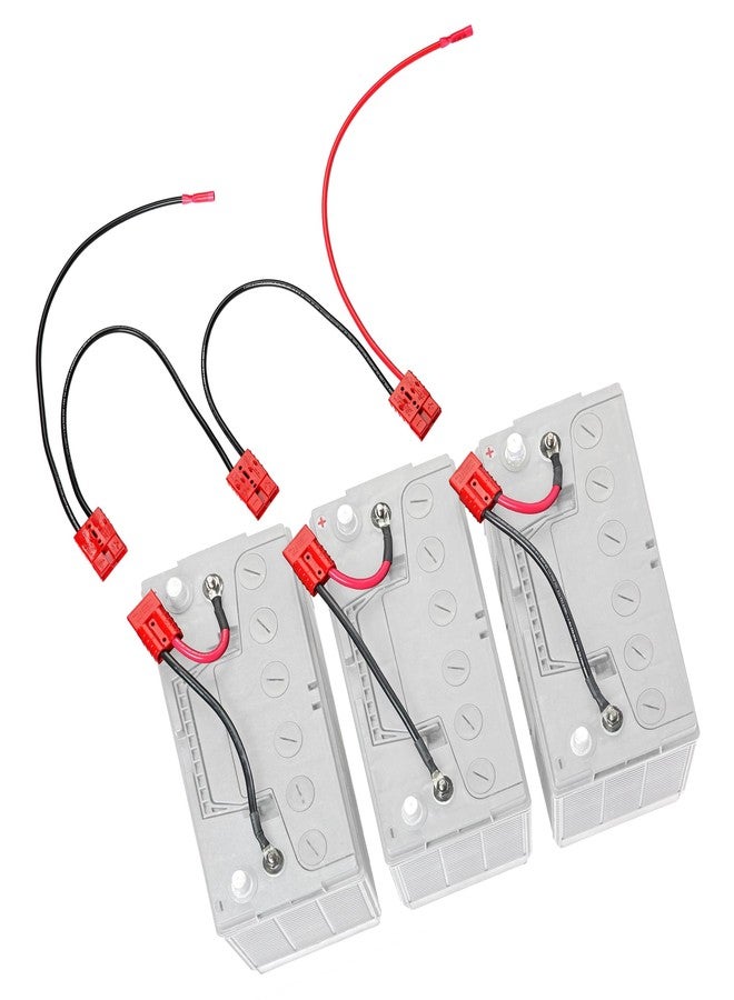 Connect-Ease 36V Trolling Motor Quick Connect/Disconnect Kit RCE36VBK | Plug and Play Boat Wiring Kit for Three 12V Batteries in Series | 8 AWG Marine Grade Wire | Lithium Compatible - Image 1