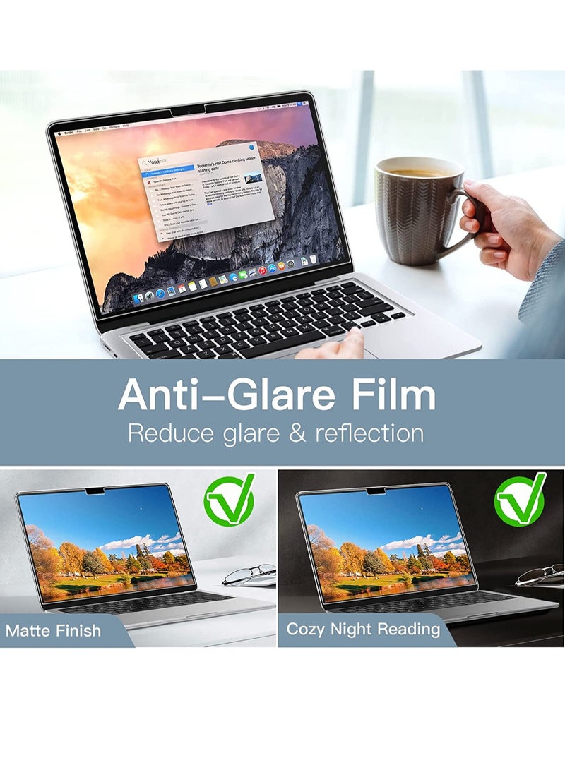 1Pack Anti Glare Anti Blue Light Matte Screen Protector for MacBook Pro 14" (2024 M4, 2023 M3, 2023 M2, 2021 M1),Reducing Eye Fatigue with Blue Light Blocking Filter  - Image 4