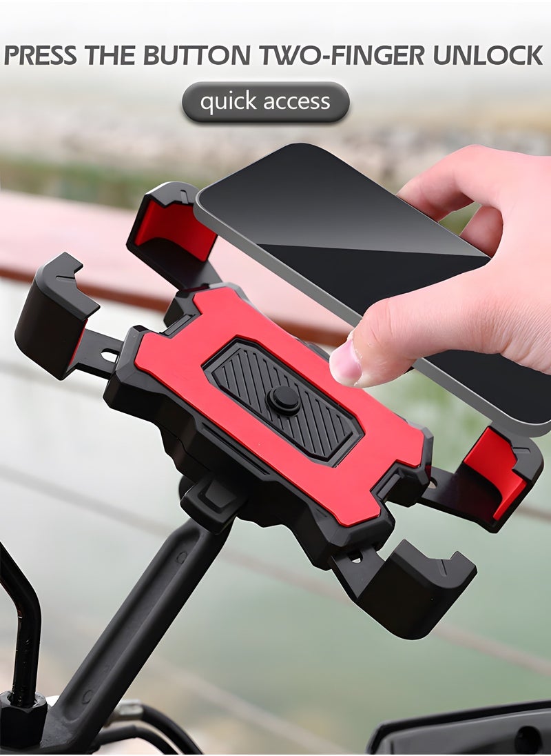 GROIC Bike Phone Holder, Motorcycle Phone Mount Motorcycle Handlebar Cell Phone Clamp, Scooter Phone Clip with Umbrella,Bicycle Riding Equipment  - Image 4
