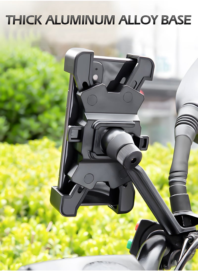 GROIC Bike Phone Holder, Motorcycle Phone Mount Motorcycle Handlebar Cell Phone Clamp, Scooter Phone Clip with Umbrella,Bicycle Riding Equipment  - Image 5