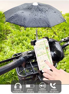GROIC Bike Phone Holder, Motorcycle Phone Mount Motorcycle Handlebar Cell Phone Clamp, Scooter Phone Clip with Umbrella,Bicycle Riding Equipment  - Image 3