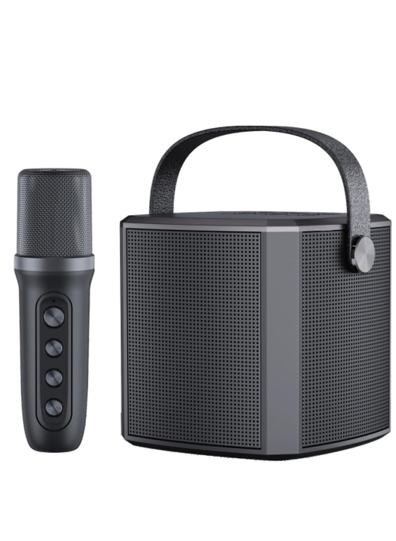 ELTRAZONE Karaoke Machine with Bluetooth, Microphone & Speaker | Portable PA System | Wireless Karaoke Set with Built-in Speaker | Perfect for Parties, Home Entertainment, and Singing (Black)  - Image 1