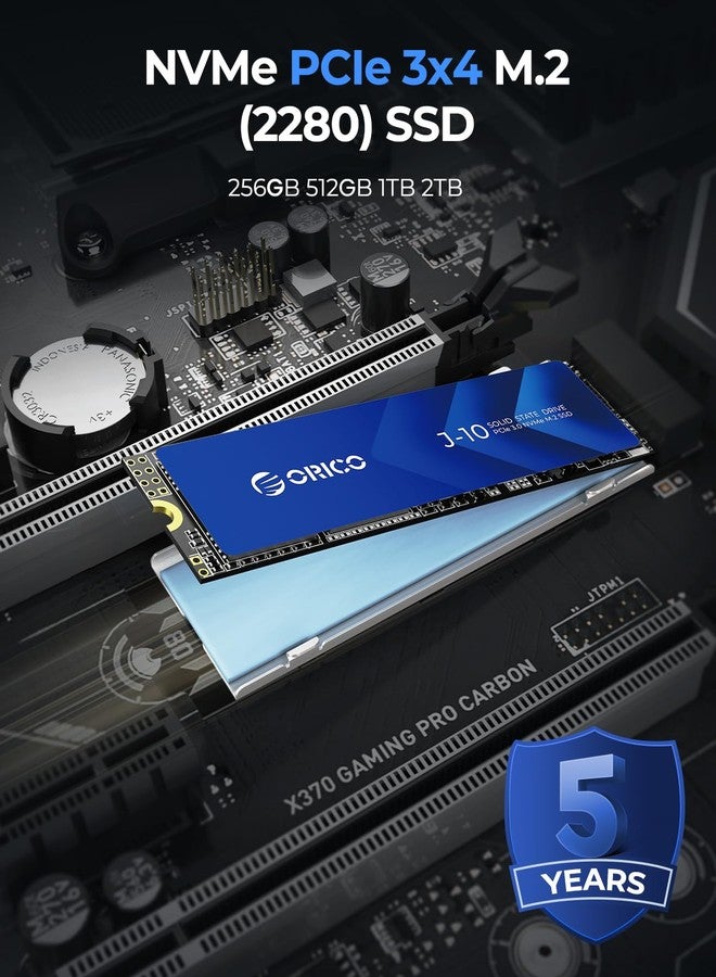 أوريكو قرص صلب داخلي ORICO NVMe SSD سعة 1 تيرابايت M.2 مع مشتت حراري، بسرعة تصل إلى 3100 ميجابايت/ثانية PCIe Gen3x4 2280، ذاكرة تخزين مؤقتة SLC ثلاثية الأبعاد NAND، متوافق مع أجهزة الكمبيوتر المحمولة وأجهزة الكمبيوتر المكتبية - J10 - Image 5