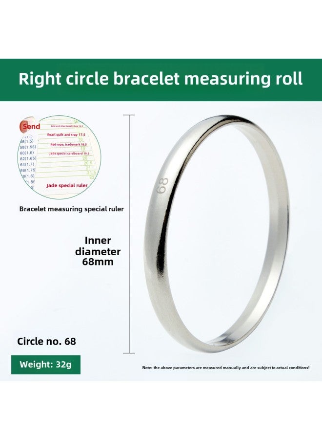 Round Bracelet Measuring Ring 50-68 Wrist Measuring Inner Diameter Measuring Jade Ring Mouth Ring Number Gold And Silver Bracelet Measuring-Model:Circle Of Bracelet (No. 68)  - Image 1