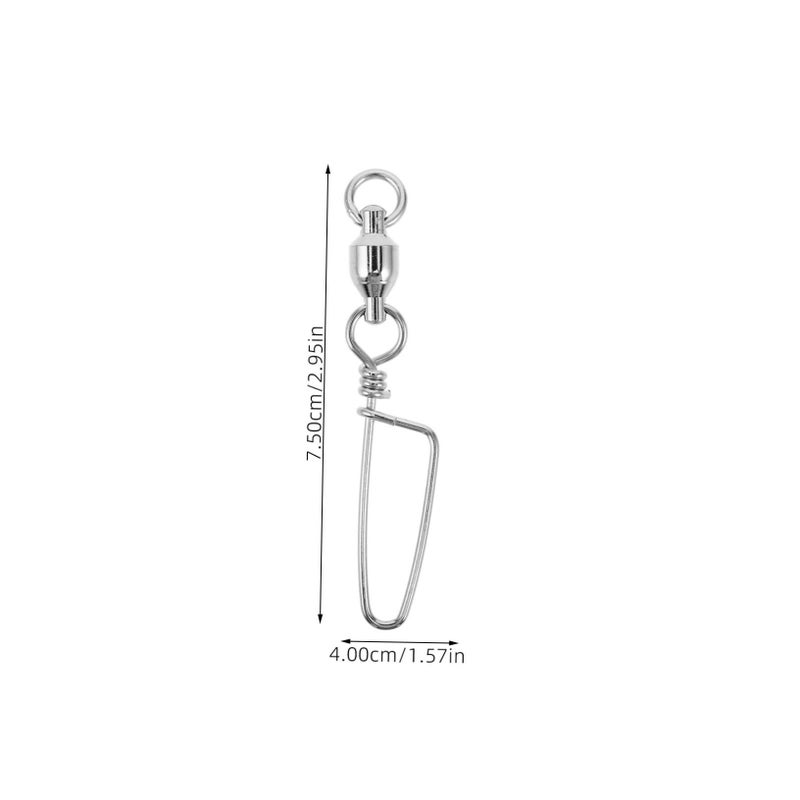 Yardwe Fishing Swivels Snap Connectors Black Easy Snap Connection For Saltwater Freshwater - Image 2